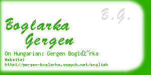 boglarka gergen business card